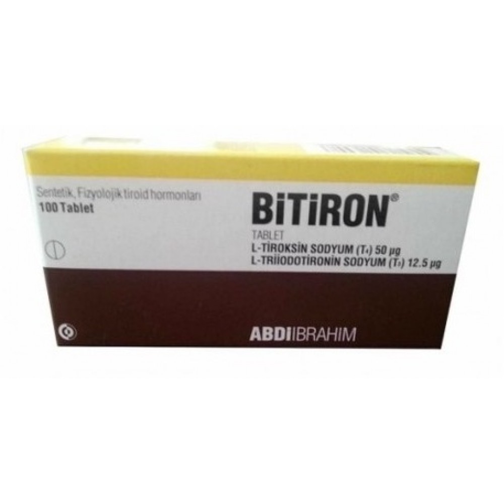 Bitiron 50 mcg/12.5 mcg 100 Tablets - Bitiron 50mcg - Biron