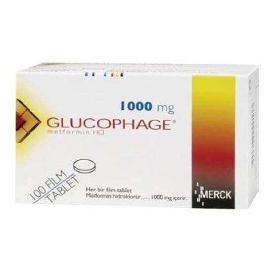 Glucophage 1000 mg 100 tabs